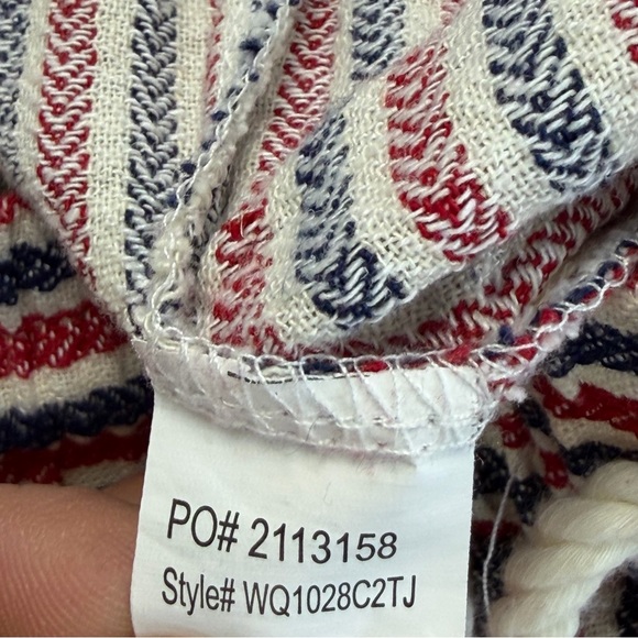 Indigo Rein Linen Pants Womens Large Multicolor Striped Wide Leg Rayon - Picture 5 of 11